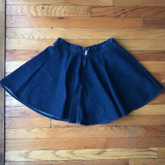 Zara Basic - Dark Denim Circle Skirt - Picture 3 of 4